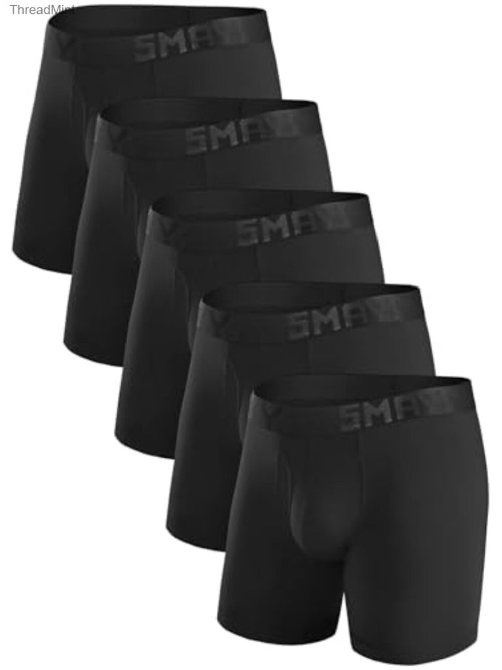 Men's Quick-Dry Athletic Boxer Briefs Fly Front Pouch 5 Pack Breathable